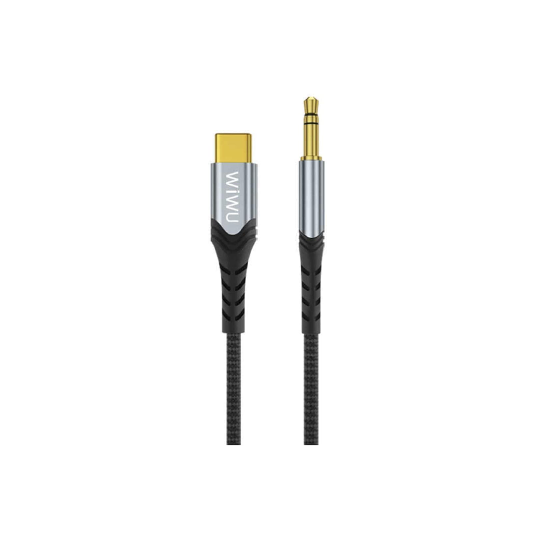 WIWU كابل صوت ستيريو 3.5 ملم إلى Type-C 1.5 متر - أسود  WIWU كابل صوت ستيريو 3.5 ملم إلى Type-C 1.5 متر - أسود